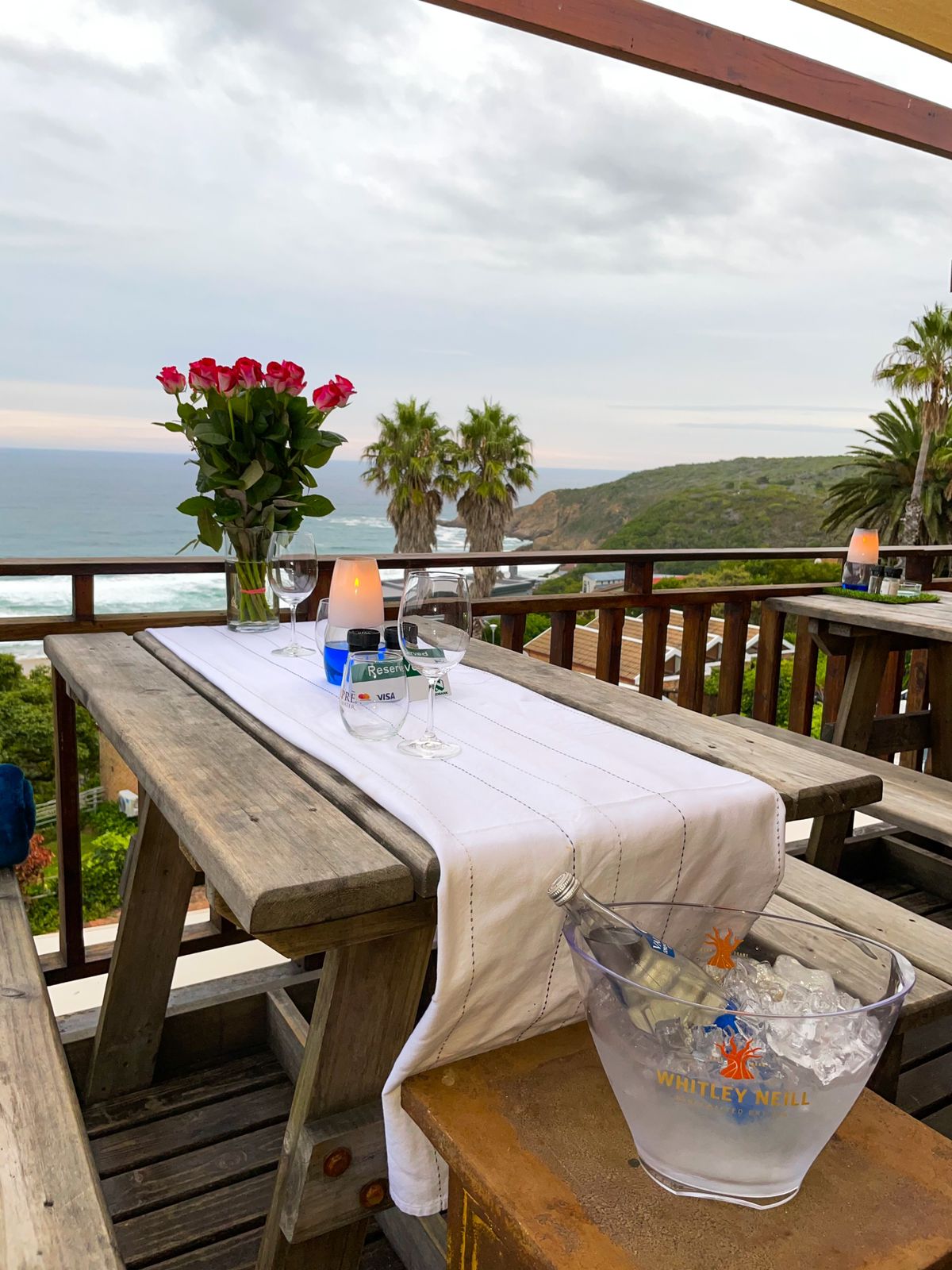 Table with an ocean view